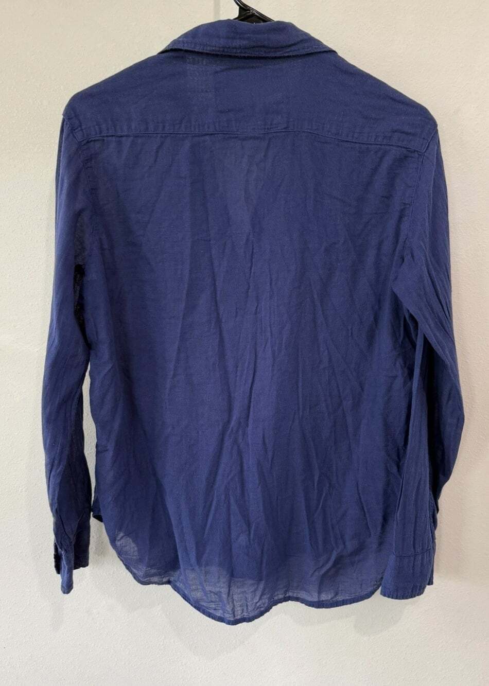 Frank & Eileen Blue Button Up Front Shirt XS Small Cotton Womens Long Sleeve T - Picture 4 of 5